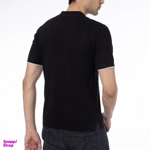 پولوشرت بافت آستین کوتاه مردانه مدل GD-s-17428672 رنگ مشکی