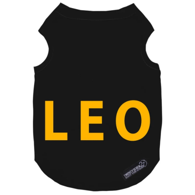لباس سگ و گربه 27 طرح Leo کد MH1341 رنگ مشکی