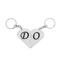 جاکلیدی گیلواره زراوشان مدل قلب دو تکه حرف D O