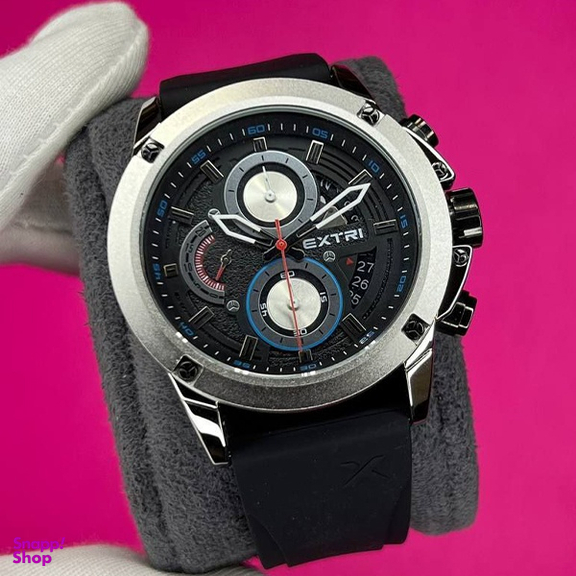ساعت مچی عقربه ای مردانه اکستری مدل X6065F رنگ مشکی نقره ای