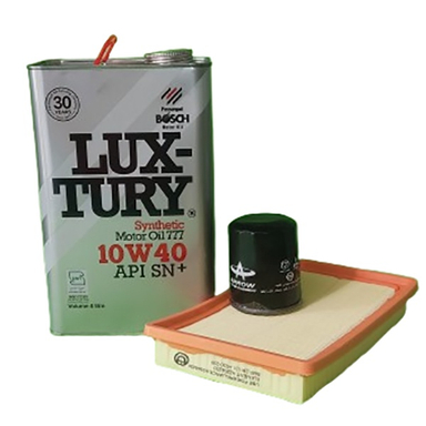 پک روغن موتور بوش مدل لاکچری 10W40 به همراه فیلتر روغن و هوا مبین مناسب برلیانس 220