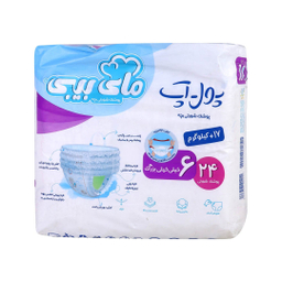پوشک شورتی بچه مای بیبی خیلی خیلی بزرگ سایز 6 بسته 24 عددی