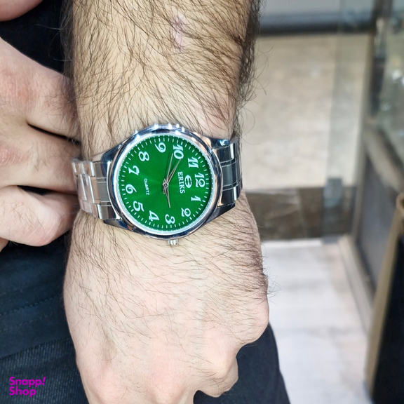 ساعت عقربه ای مردانه طرح اریکس مدل گرین