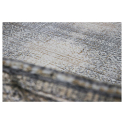 فرش بیضی طرح مراکش رنگ زمینه طوسی