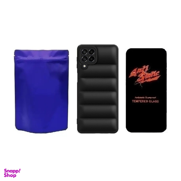 کاور گوشی موبایل مدل M-B PUFFER مناسب برای سامسونگ Galaxy A12 Nacho به همراه محافظ صفحه نمایش Anti Static