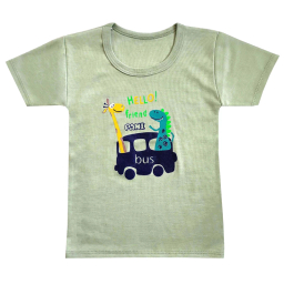 ست تیشرت و شلوارک نوزادی مدل دایناسور کد 3961 رنگ سبز