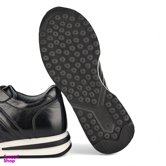 کفش کتانی زنانه چرم کاکتوس مدل WS۱۰۵۷ رنگ مشکی