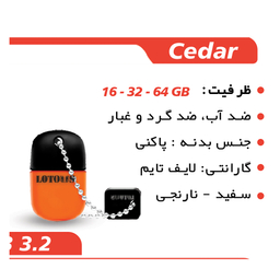 فلش مموری لوتوس مدل Cedar ظرفیت 16 گیگابایت