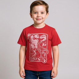 تیشرت آستین کوتاه پسرانه فیورلا مدل t-rex کد 35059