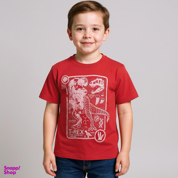 تیشرت آستین کوتاه پسرانه فیورلا مدل t-rex کد 35059