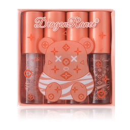 رژ لب مایع دراگون رانی مدل خرسی شماره 02 مجموعه 4 عددی