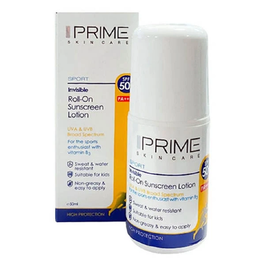 رول ضد آفتاب پریم مدل Spoert Invisible Roll-On حجم 50 میلی لیتر