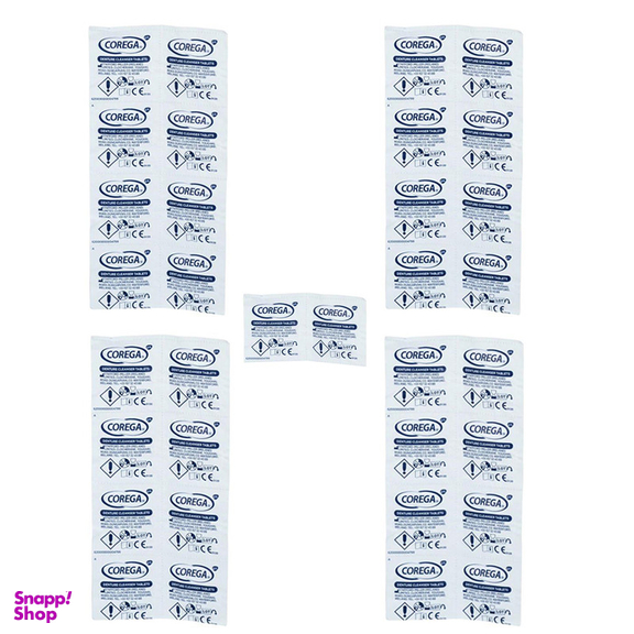 قرص تمیز کننده دندان مصنوعی کورگا مدل Bio Formel بسته 34 عددی