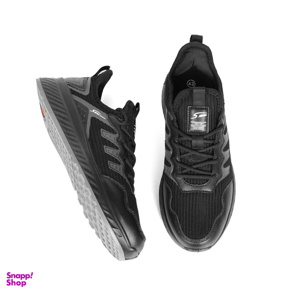 کفش راحتی مردانه شیما مدل سونیک رنگ مشکی طوسی