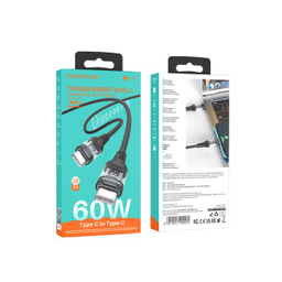 کابل USB-C بروفون مدل BU37 60W طول 120 سانتی متر