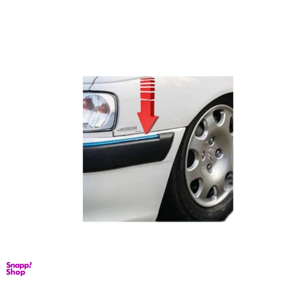 برچسب سپر و زه بغل درب خودرو کالانیکس مدل CHS-PARS20MNOGH-10572 رنگ استیل مناسب پژو پارس