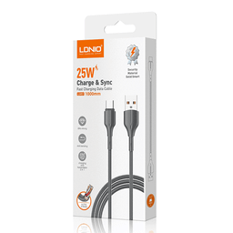 کابل شارژ USB به Type-C الدینیو مدل LS852 طول 2 متر