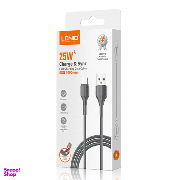 کابل شارژ USB به Type-C الدینیو مدل LS852 طول 2 متر