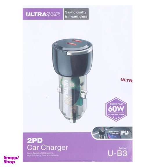 شارژر فندکی 60 وات اولترا کد U-B3