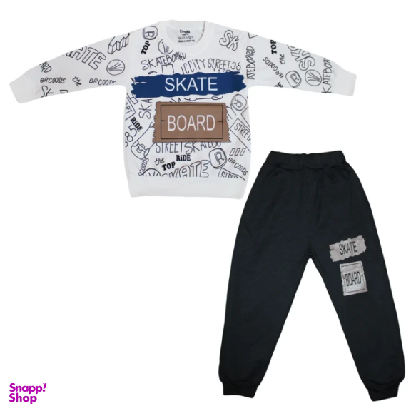 ست سویشرت و شلوار راحتی پسرانه چیندکا کد 1015