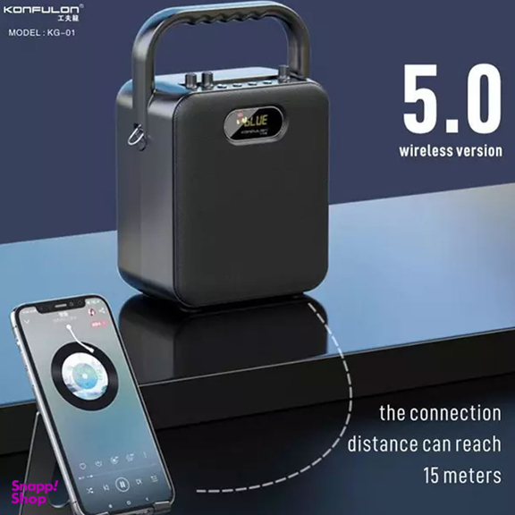 اسپیکر بلوتوثی و میکروفون قابل حمل دارای ریموت کنترل کانفلون مدل KG-01
