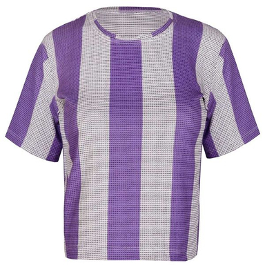 کراپ‌تی شرت آستین کوتاه زنانه دکسونری مدل 358050103 رنگ بنفش