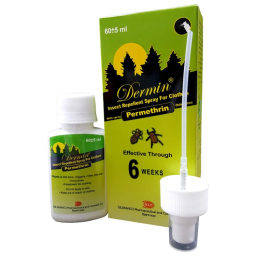 اسپری دور کننده حشرات درمین مدل Permethrin حجم 60 میلی لیتر