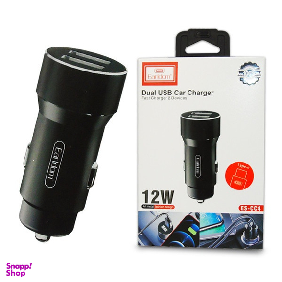 شارژر فندکی دو پورت ارلدام مدل ES-CC4 12W