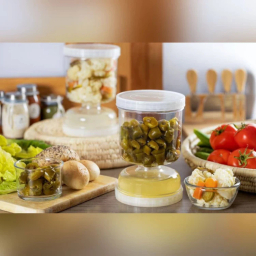 ظرف نگهدارنده خیارشور مدل ساعت شنی