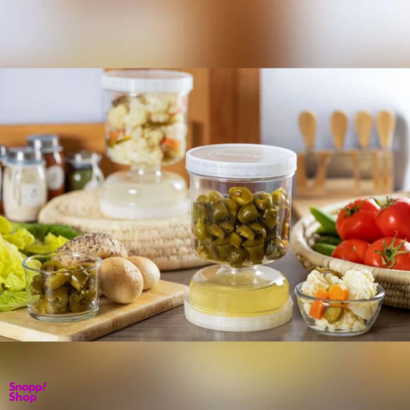 ظرف نگهدارنده خیارشور مدل ساعت شنی