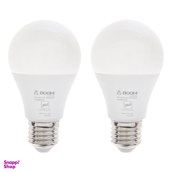 لامپ ال ای دی 10 وات بوم لایتینگ مدل 001 پایه E27 بسته 2 عددی
