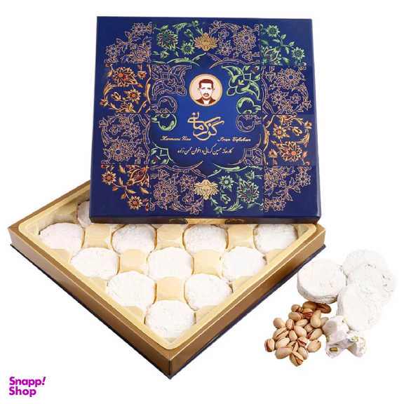 گز آردی 40 درصد پسته انگبینی گز کرمانی وزن 450 گرم