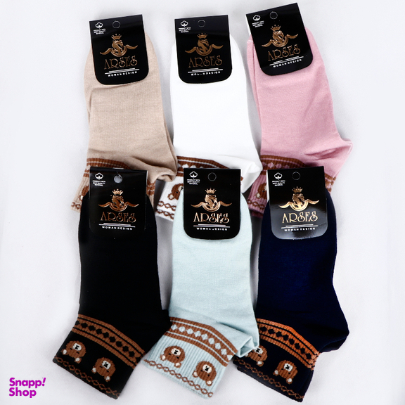 جوراب نیم ساق زنانه آرسس کد 412 بسته 6 عددی