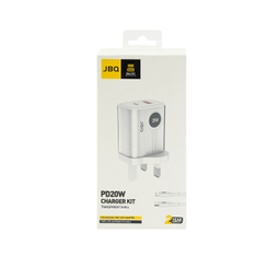 شارژر دیواری 20 وات جی بی کیو مدل HC-LP20 به همراه کابل Type-C به Lightning