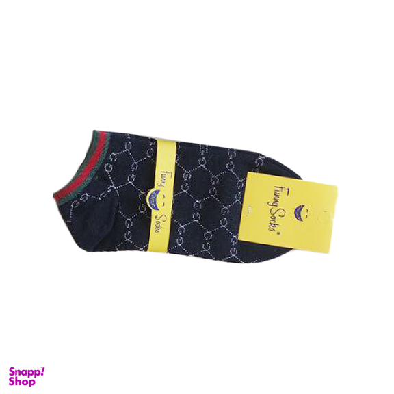 جوراب مچی زنانه طرح گوچی کد Dnblu-410