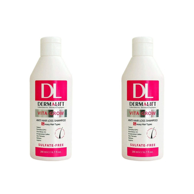 شامپو ضد ریزش و تقویت کننده درمالیفت مدل ویتاکر موهای خشک حجم 200 میلی لیتر مجموعه 2 عددی