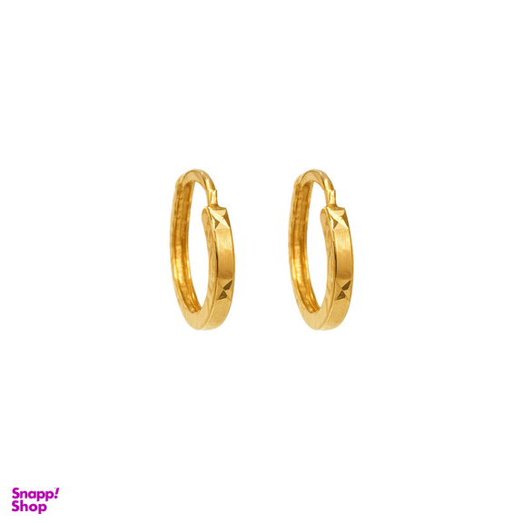 گوشواره حلقه ای طلا 18 عیار زنانه زرلاین مدل E-500043