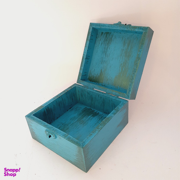 جعبه هدیه چوبی مدل سنتی طرح کاشی کد SB02