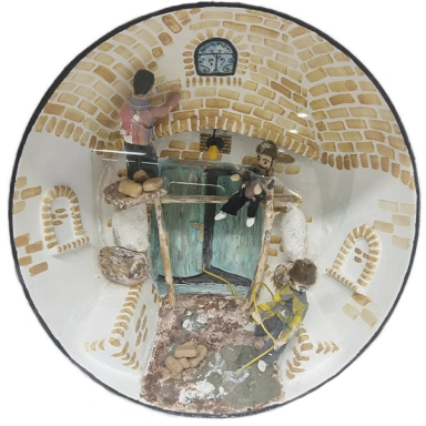 کاسه دیوارکوب حجیم سازی شده طرح معماری بنایی کد TP-1023-0204