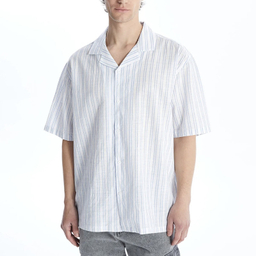 پیراهن آستین کوتاه یقه برگردان مردانه ال سی وایکیکی مدل سوپرا پوپلین