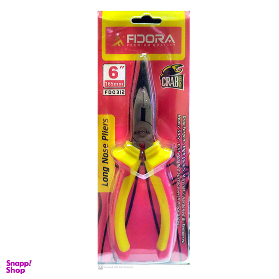 انبر دم باریک فیدورا مدل 165MM کد FD0312 سایز 6 اینچ