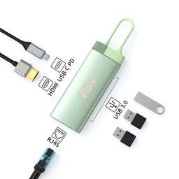 USB هاب 6 پورت Type-C ای جی دبلیو مدل BS6A