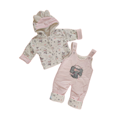 کاپشن نوزاد طرح فیل کد 222 رنگ صورتی