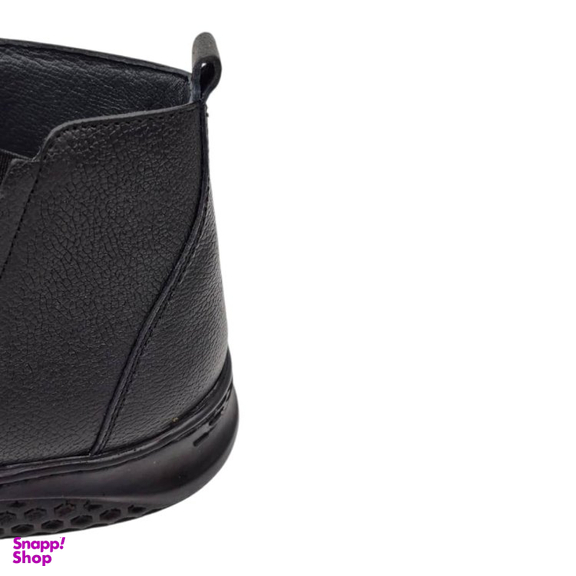 نیم بوت مردانه چرم ریباری مدل Z21 رنگ مشکی