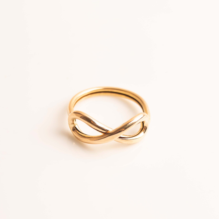 انگشتر طلا 18 عیار گالری ابرا طرح بی نهایت کد A109 سایز 54