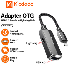 مبدل لایتنینگ به USB OTG لایتنینگ مک دودو مدل CA-2690