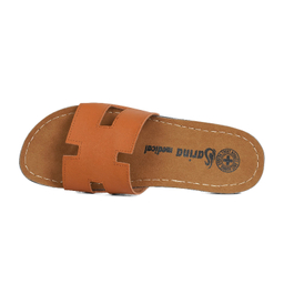 دمپایی زنانه سارینا مدل هرمس رنگ عسلی