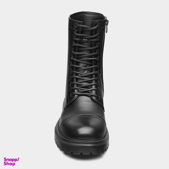 نیم بوت مردانه نوین چرم مدل 2545 MS3213 رنگ مشکی