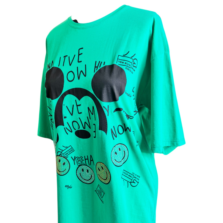 تیشرت لانگ زنانه کد tl01 رنگ سبز