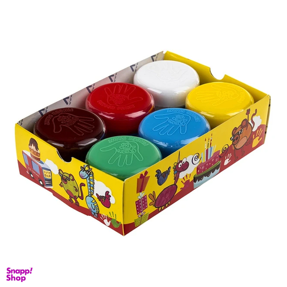 رنگ انگشتی 6 رنگ آریا مدل 77003